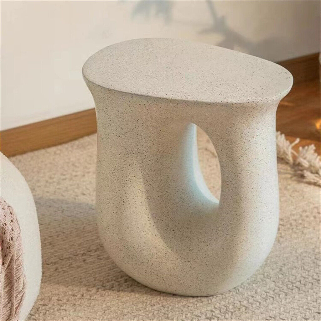 Unique Lightweight Concrete Accent Sofa Side Table