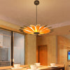 2X Cherry Wood Decorative Pendant Hanging Ceiling Light Flower-shaped Chandelier-