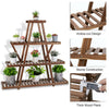 5 Tier Pot Wooden Plant Stand Shelves Bonsai Display Storage-