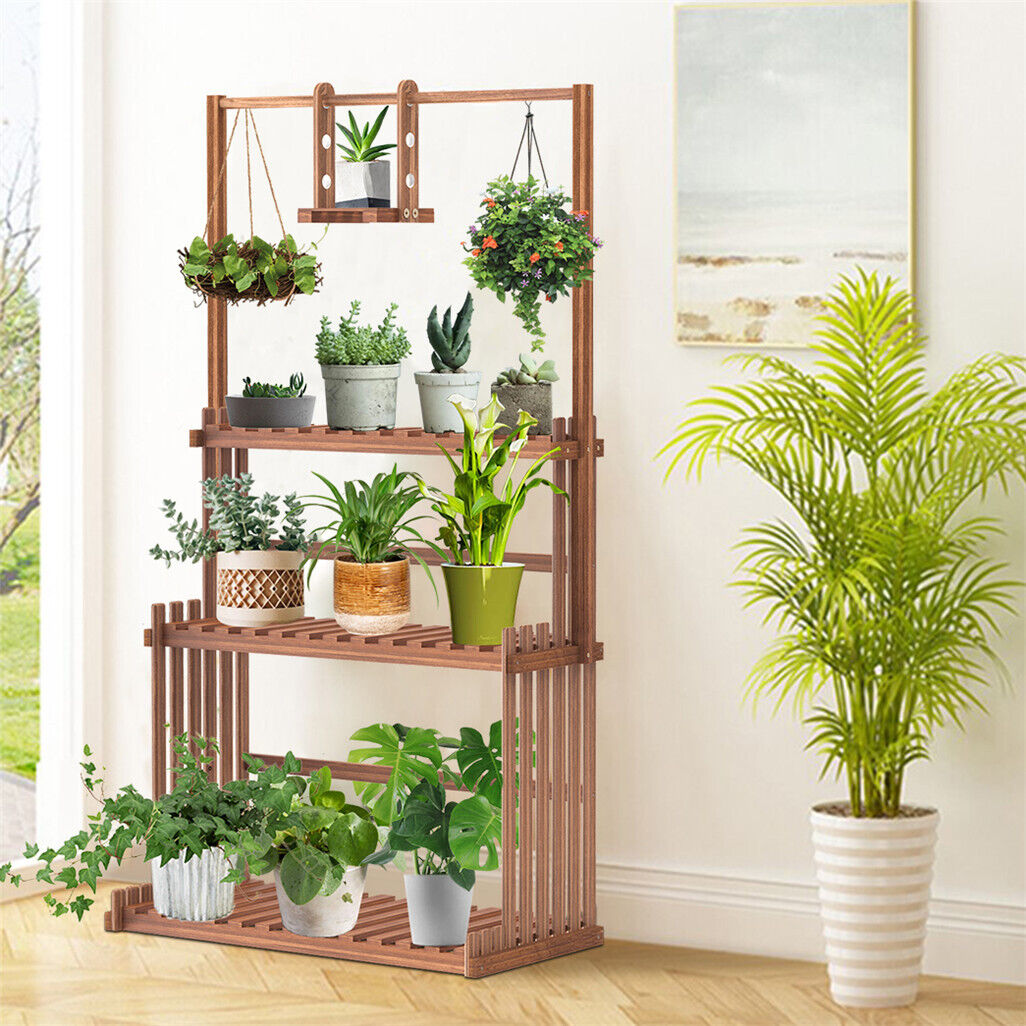 Hanging Plant Stand Multiple Flower Potted Rack Planter -