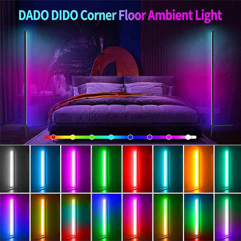 RGB LED Floor Corner Lamp Light Stand