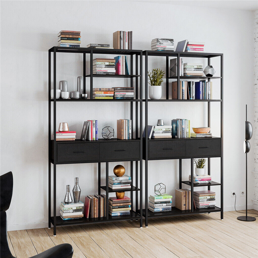 Durable MDF＆Metal Bookcase Standard Bookshelf