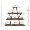 4 Tier Wood Plant Stand Flower Rack-