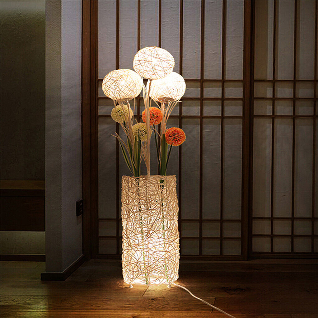 Dandelion Hand-Woven LED Floor Lamp Decorative Flower