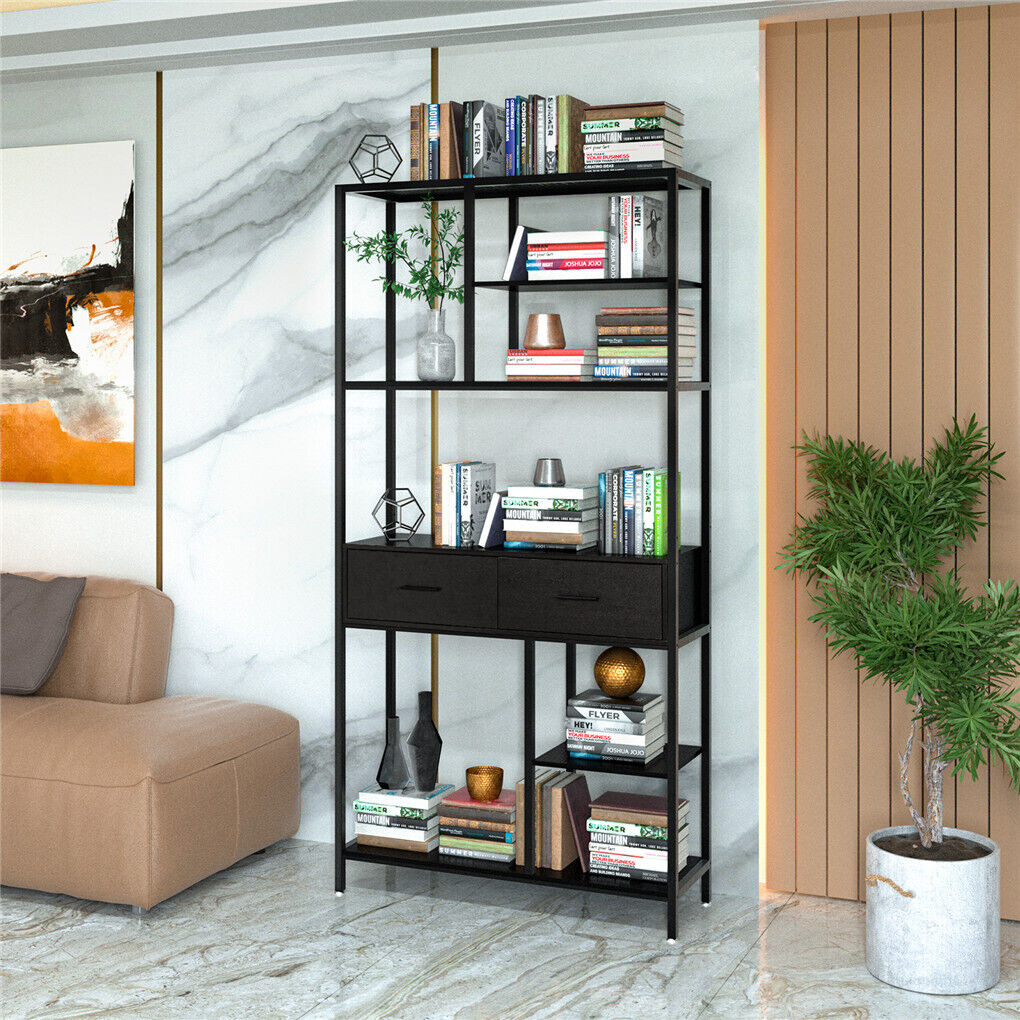 Durable MDF＆Metal Bookcase Standard Bookshelf