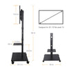 Plasma Portable TV Mobile Floor Stand Moving Cart  32