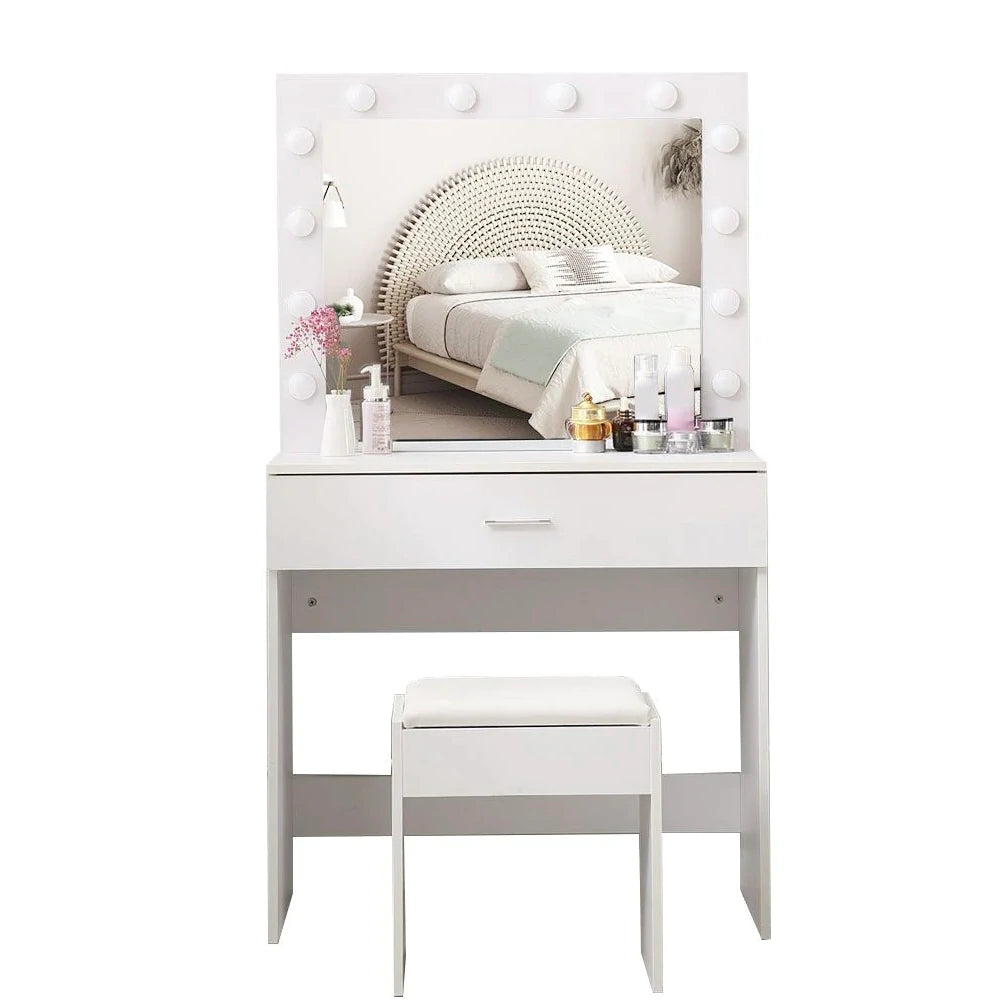 Dressing Table tool Set LED Mirror Cabinet