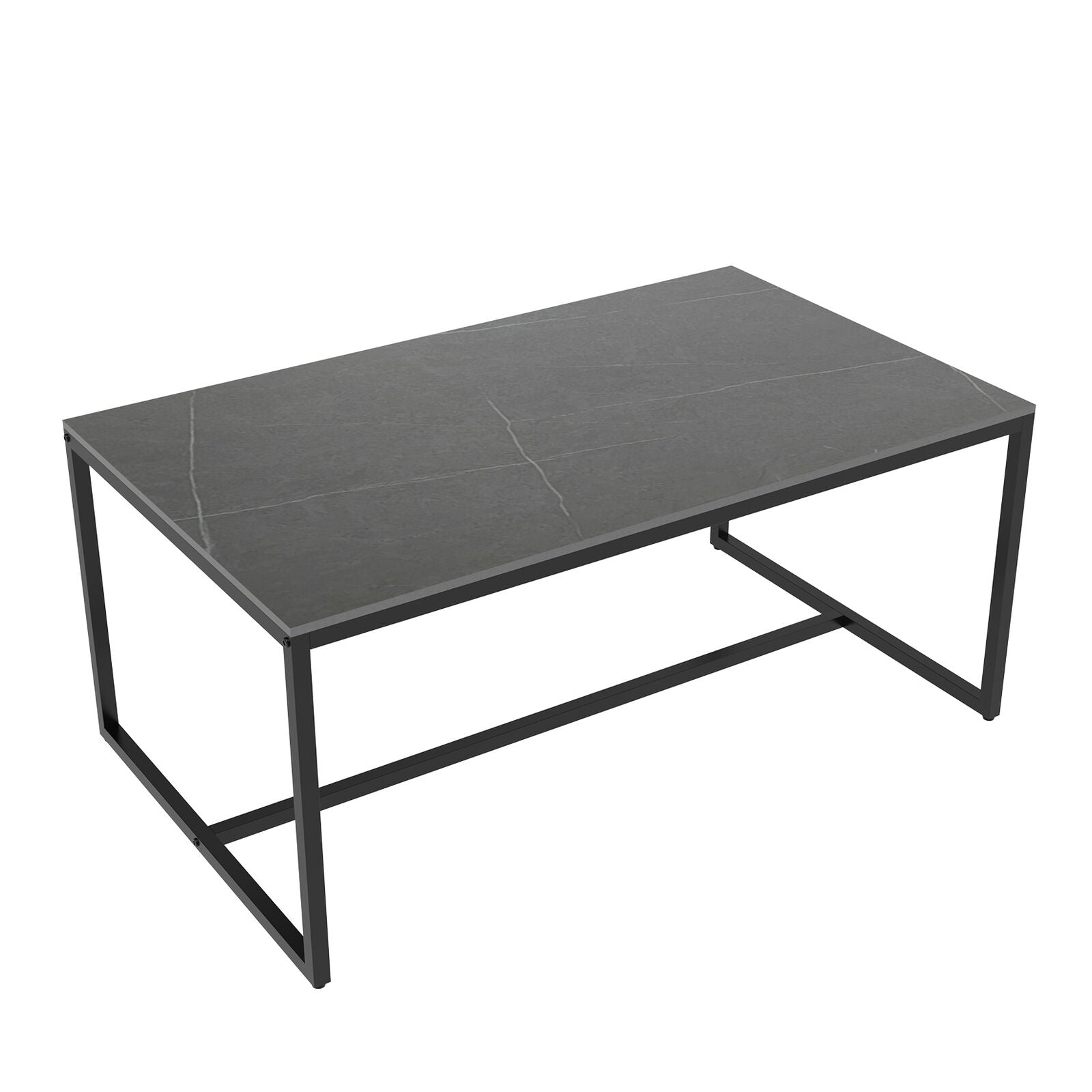 Large Marble and Metal Coffee Table