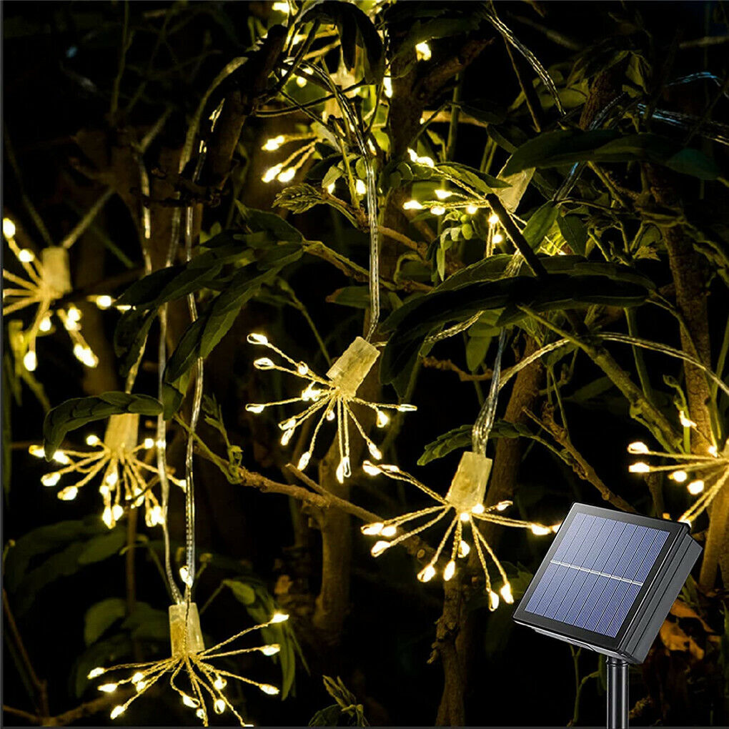 Solar Power Firework Fairy Light Hanging String Lights-