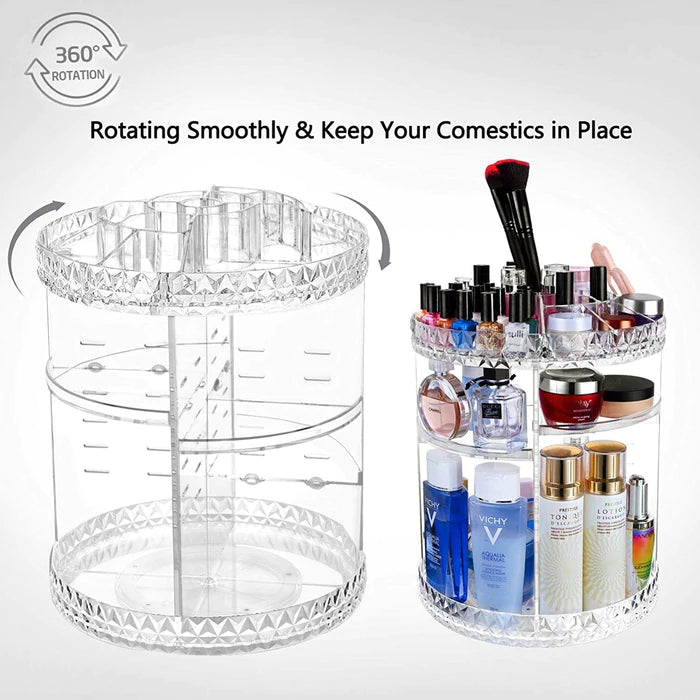 LARGE 360° ROTATING MAKEUP COSMETIC HOLDER