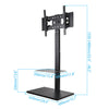 Floor TV Stand Swivel Mount Bracket Shelf Height Adjustable