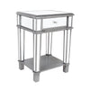 2 Tier Luxury Silver Mirrored Side Table