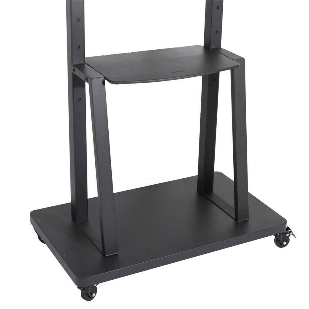 Mobile TV Stand Trolley Cart on Wheels Exhibition Trolley for 32-80”TVs 2 Layers