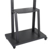 Mobile TV Stand Trolley Cart on Wheels Exhibition Trolley for 32-80”TVs 2 Layers