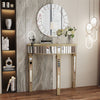 1/2 Tier Strong Slate Crescent Console Table