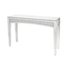 Shining Crushed Diamond Console Table Silver Mirrored