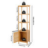 4 Tier Extra Tall Bamboo Bathroom Storage Cabinet