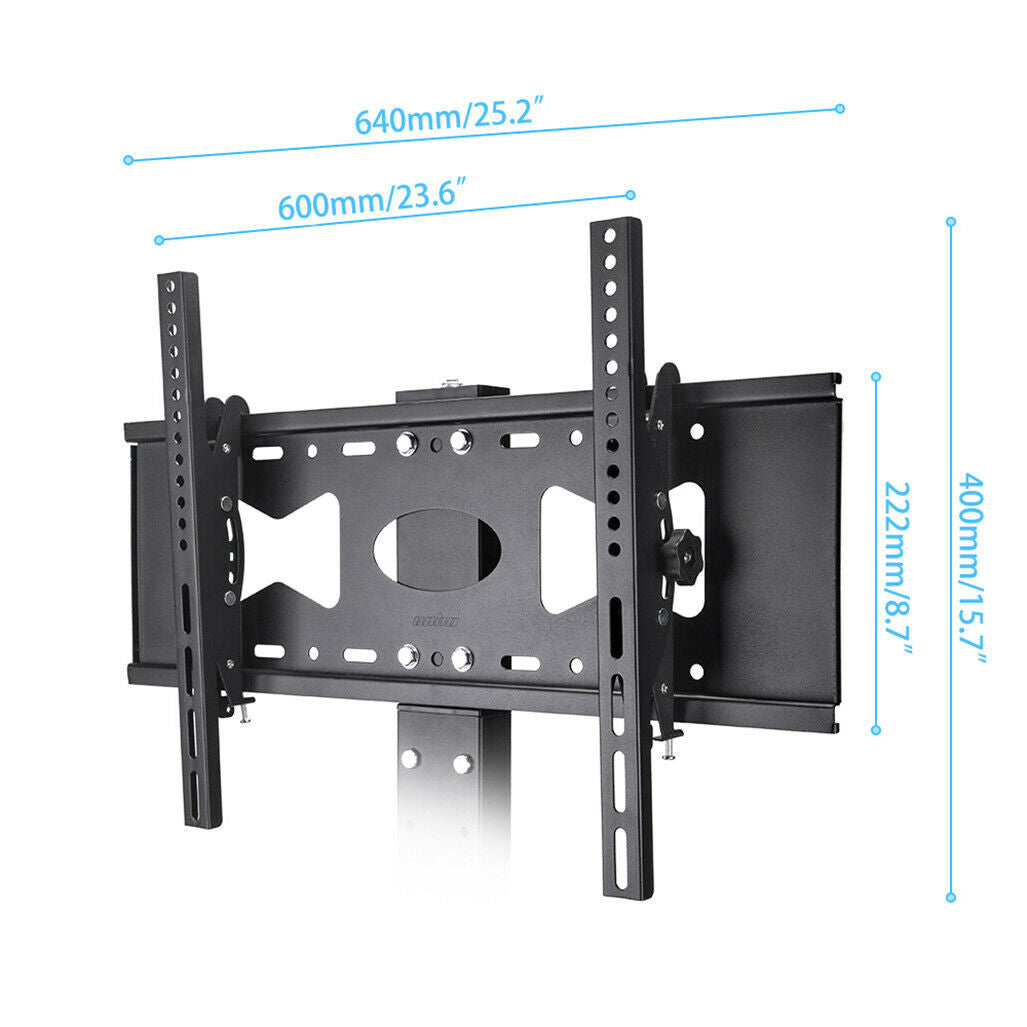 Floor TV Stand Swivel Mount Bracket Shelf Height Adjustable