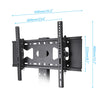Floor TV Stand Swivel Mount Bracket Shelf Height Adjustable