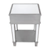 2 Tier Luxury Silver Mirrored Side Table