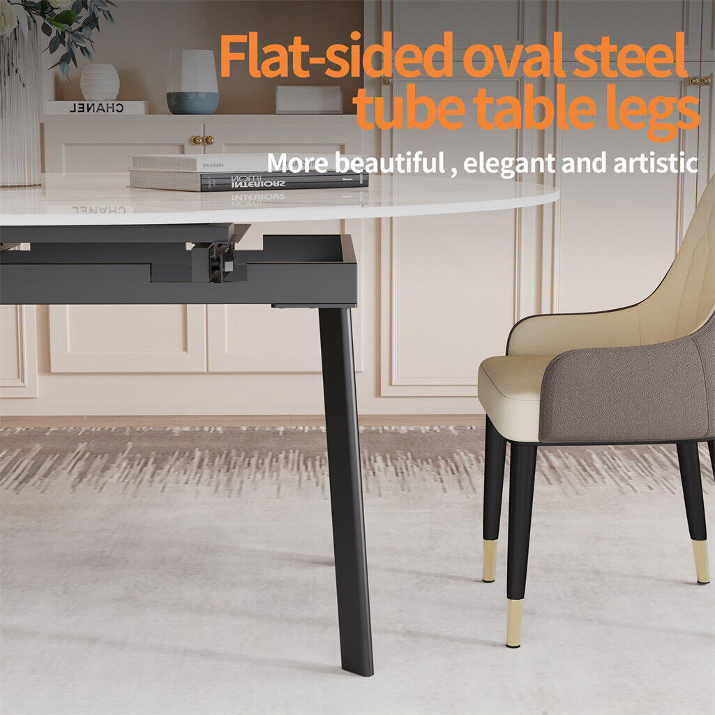 Round Extendable Kitchen Table Sintered Stone
