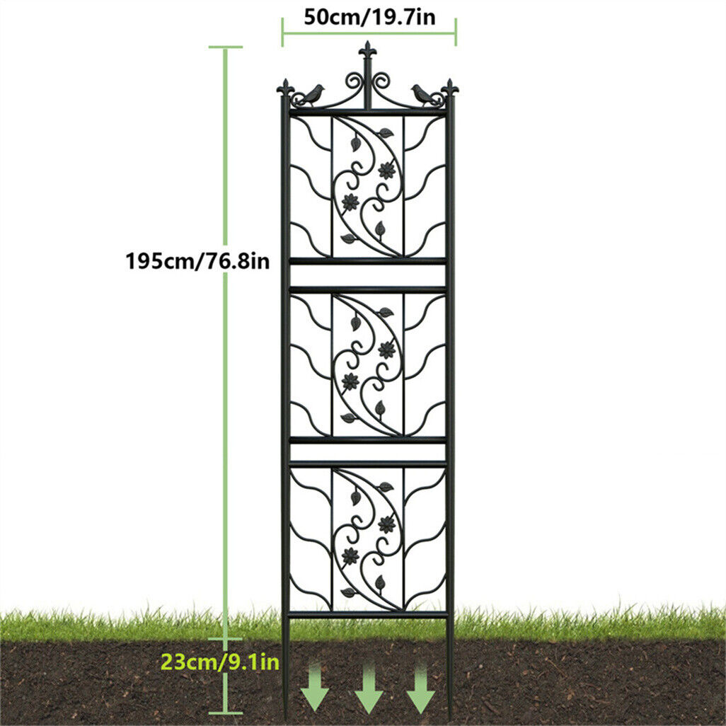 2X Large Tall Metal Garden Trellis Fence Climbing Plant Trellises Privacy Frame