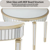 1/2 Tier Strong Slate Crescent Console Table