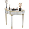 1/2 Tier Strong Slate Crescent Console Table