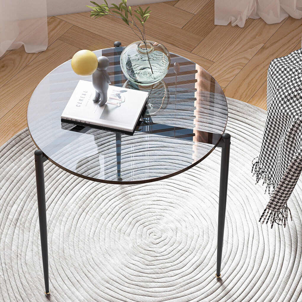 Set of 2 Minimalist Round Nesting Coffee Table