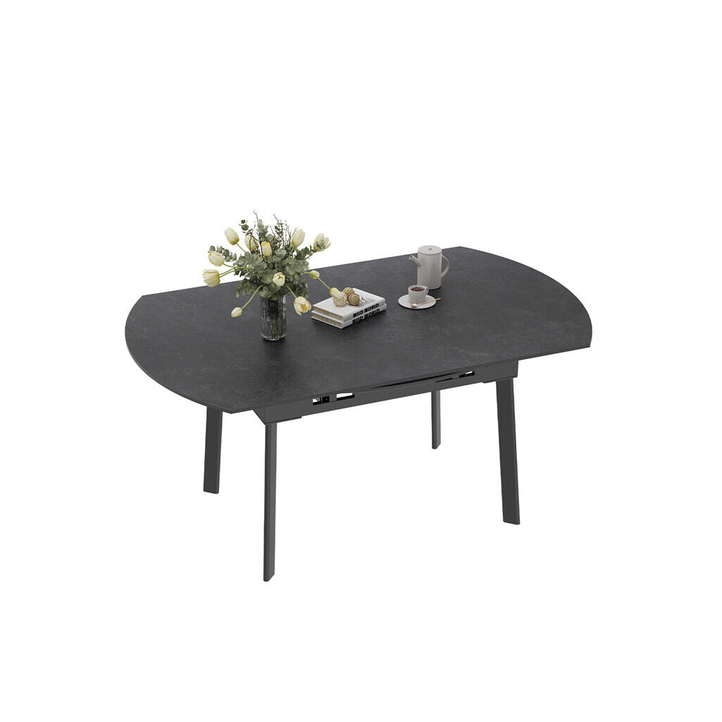 Round Extendable Kitchen Table Sintered Stone