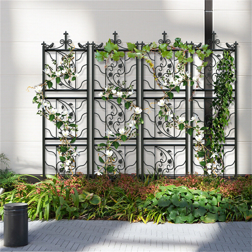 2X Large Tall Metal Garden Trellis Fence Climbing Plant Trellises Privacy Frame