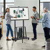 Mobile TV Stand Trolley Cart on Wheels Exhibition Trolley for 32-80”TVs 2 Layers