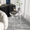 Luxury Mirrored Side Table Silver
