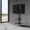 Floor TV Stand Swivel Mount Bracket Shelf Height Adjustable