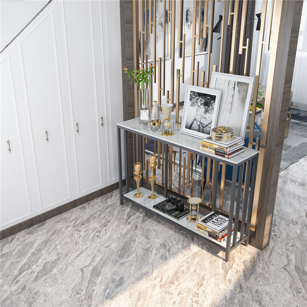 Slate Narrow Long Console Table Skinny