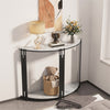1/2 Tier Strong Slate Crescent Console Table
