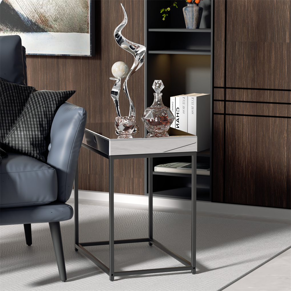 High-end Mirrored Side Table