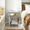 2 Tier Luxury Silver Mirrored Side Table
