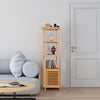 4 Tier Extra Tall Bamboo Bathroom Storage Cabinet