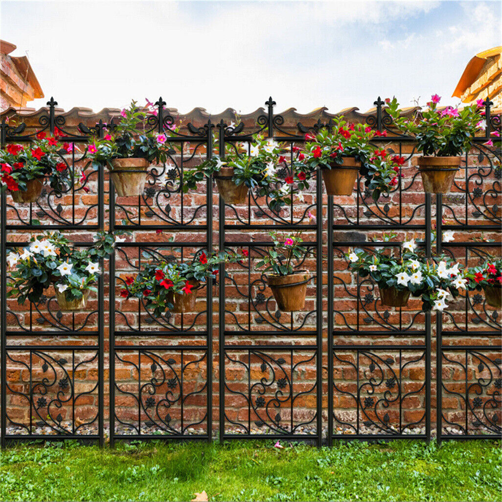 2X Large Tall Metal Garden Trellis Fence Climbing Plant Trellises Privacy Frame