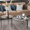 Set of 2 Minimalist Round Nesting Coffee Table