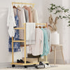 Double Rail Heavy Strong Rolling Clothes Rack with Trousers Rack & Bottom Shelf