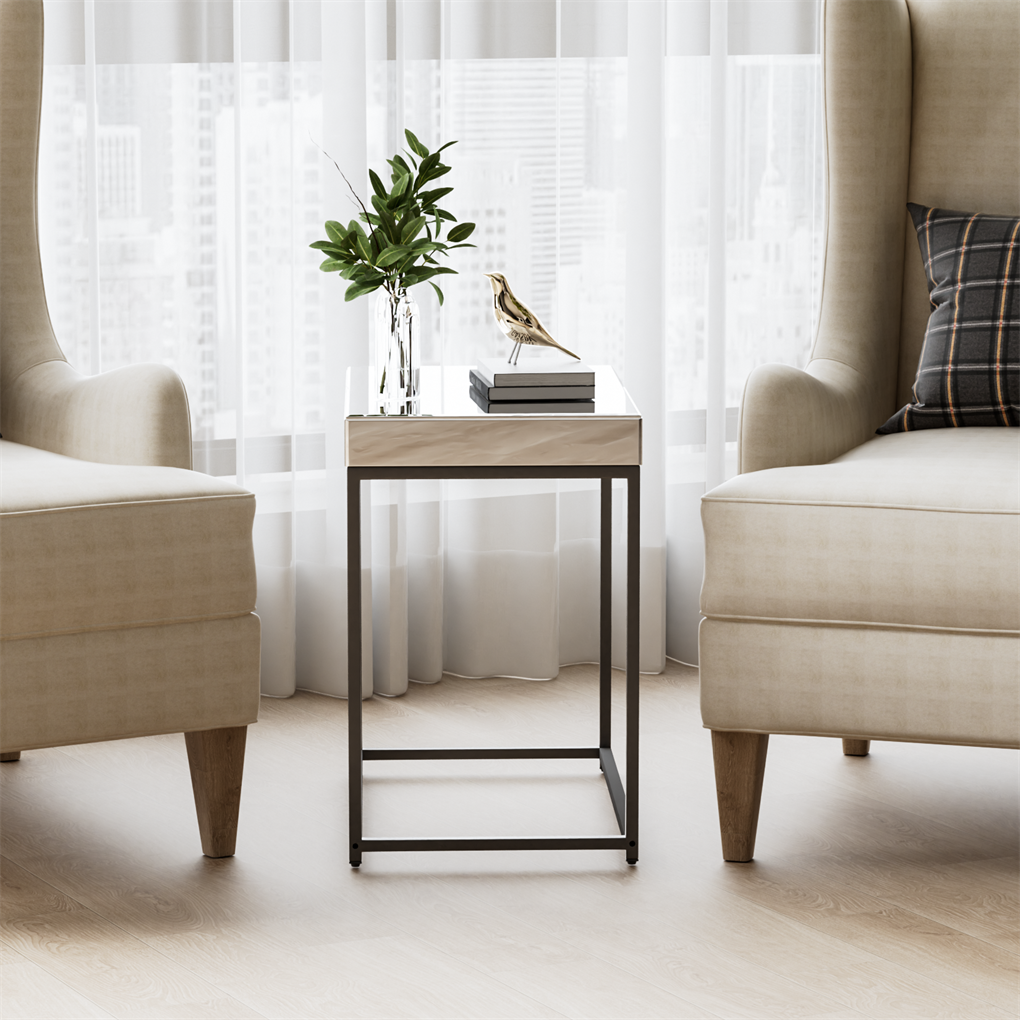 High-end Mirrored Side Table