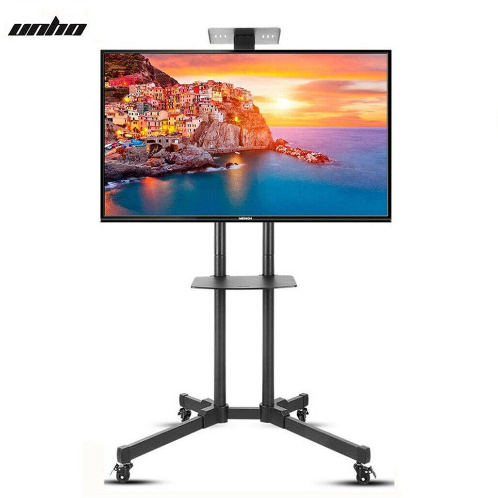Portable TV Stand w/ Shelf 32-72" LCD LED OLED 4K Smart Flat