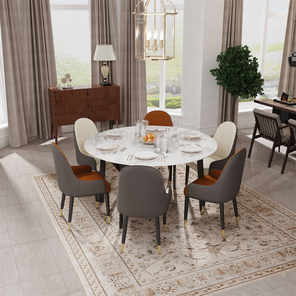 Round Extendable Kitchen Table Sintered Stone
