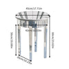 Luxury Mirrored Side Table Silver