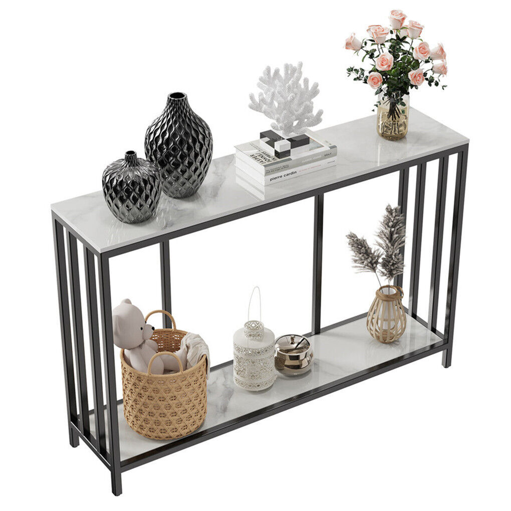 Slate Narrow Long Console Table Skinny