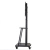 Mobile TV Stand Trolley Cart on Wheels Exhibition Trolley for 32-80”TVs 2 Layers
