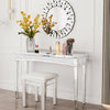 Shining Crushed Diamond Console Table Silver Mirrored
