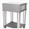 2 Tier Luxury Silver Mirrored Side Table